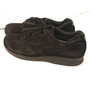 SAS Tripad Comfort Free Time Black Suede Oxford Shoes Womens US 8